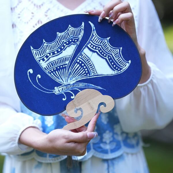 Miao ethnic group batik - decorated fan